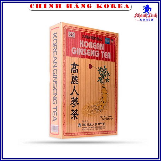 Trà Hồng Sâm Hàn Quốc Chính Hãng Buleebang, Hộp 100 gói x 3gr