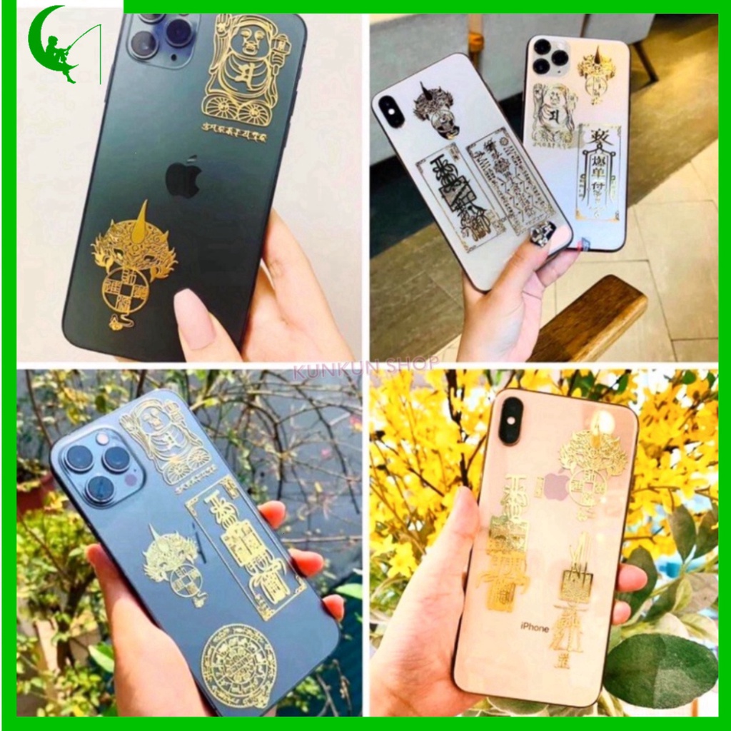Linh Phù dán Điện thoại, Miếng dán Linh Phù mang tới Tài Lộc - May Mắn - Sức Khỏe - Phong Thủy dành cho điện thoại