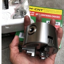 Mâm cặp 3 chấu máy tiện mini K11-80mm EM-CNT Hàng Chuẩn Đài Loan