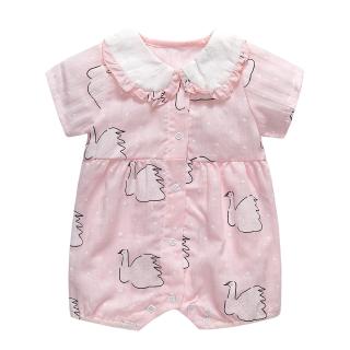 Áo liền quần Ttkaababy 100% cotton thoải mái xinh xắn cho bé gái sơ sinh