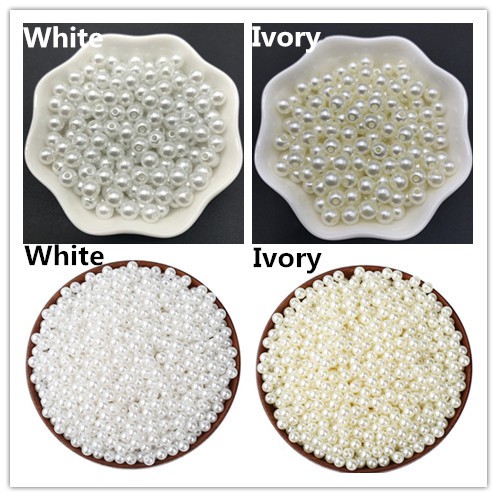 Chuỗi hạt ngọc trai giả 3.4.6.8.10.12.14.16.18.20mm tự làm trang sức