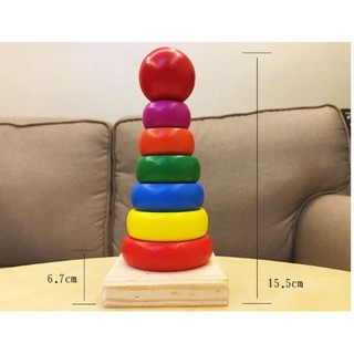 ĐỒ CHƠI GỖ THÁP VÒNG