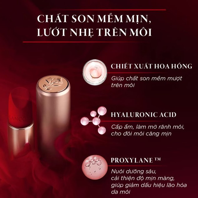 Chính Hãng Son Lì Cao Cấp Lacôme L’Absolu Rouge . Sang TRong Quý Phái