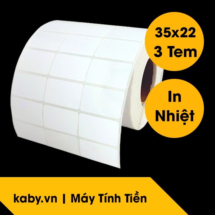 [QUÀ] Giấy In Mã Vạch 3 Tem 22x35 mm - Decal Mã Vạch 3 Tem