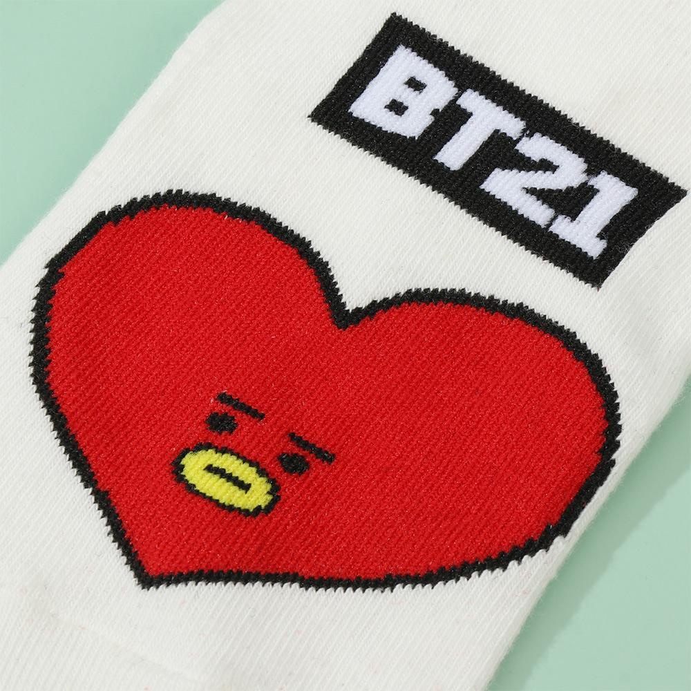 Vớ Cotton In Hình BT21 BTS Van Shooky Cooky Rj Mang Koya