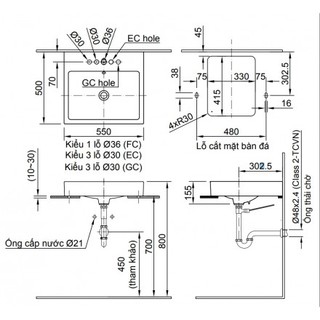 Chậu rửa mặt Inax AL-536V