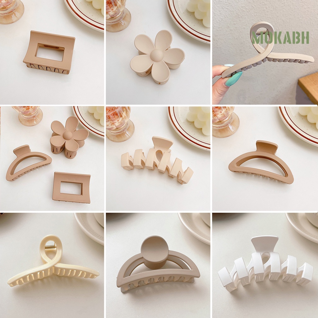 < Kẹp Tóc Dạng Móng Vuốt Nhiều Phong Cách Nhám Chống Trượt Tay Cầm Chắc Chắn Hình Hoa Cà Phê Cỡ Lớn Cho Nữ