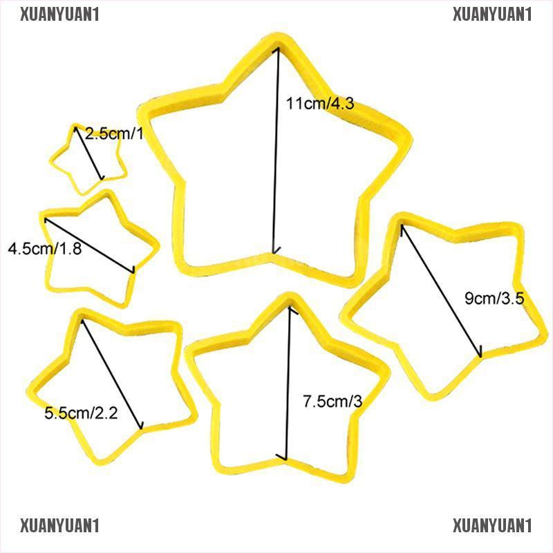 Set 1 / 6 Khuôn Cắt Bánh Quy Hình Cây Thông / Ngôi Sao