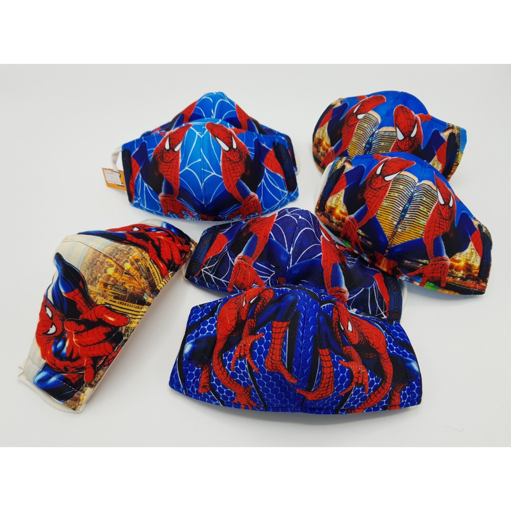 Khẩu trang vải cho bé mầm non hình người nhện KT010308