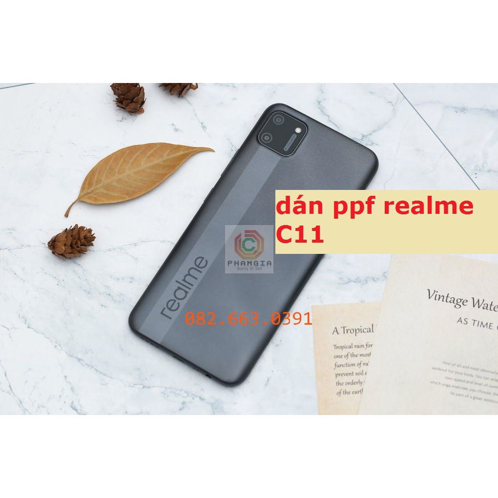 Dán PPF bóng, nhám cho Realme C11 màn hình, mặt lưng, full lưng viền siêu bảo vệ
