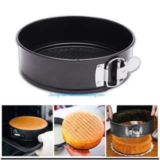 Khuôn tròn chống dính có khoá hông làm bánh bông lan 18cm