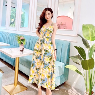 Váy maxi cổ V siêu hót