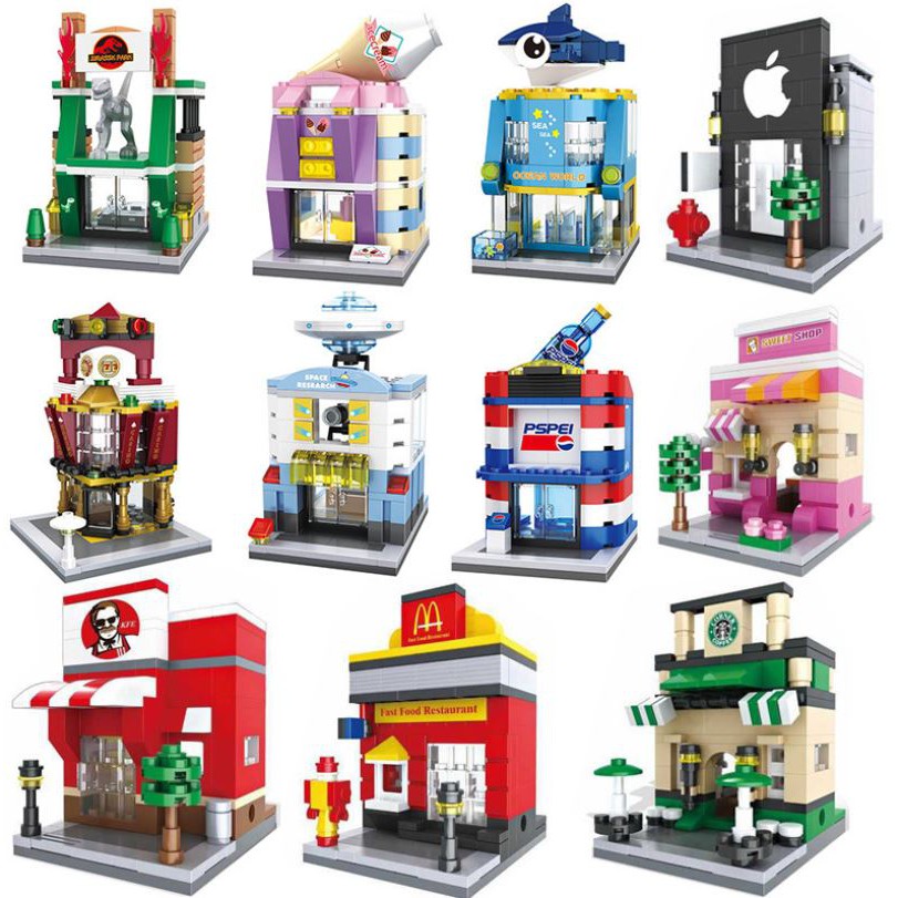 Xếp hình lego cửa hàng nguyên hộp đẹp sắc nét