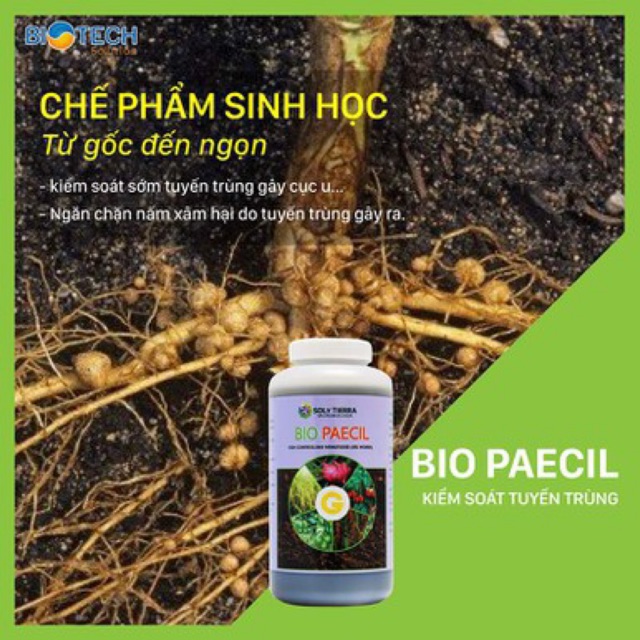 Hàng Mỹ - Vi Sinh Đặc Trị Tuyến Trùng Hại Rễ - Bio Paecil - Chai 1 Lít