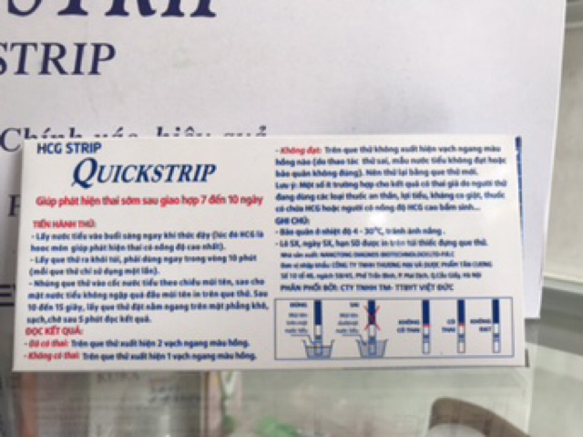 Que thử thai Quickstrip