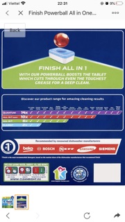 Viên rửa bát finish All in 1 loại 100 viên