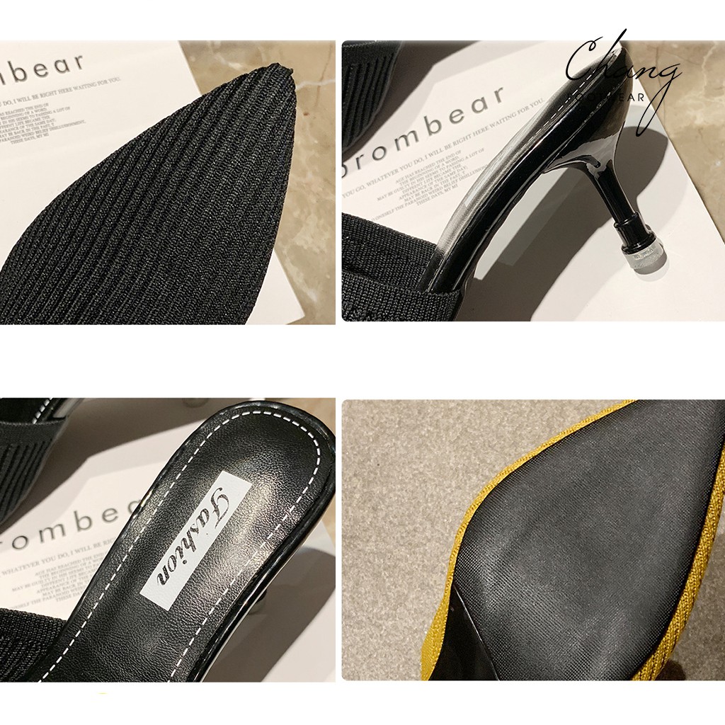 Sục len cao gót mũi nhọn siêu chảnh | HÀNG MỚI VỀ | Giày cao gót len đế 7cm hàng chuẩn loại 1 mẫu mới 2020 (mã 6688)