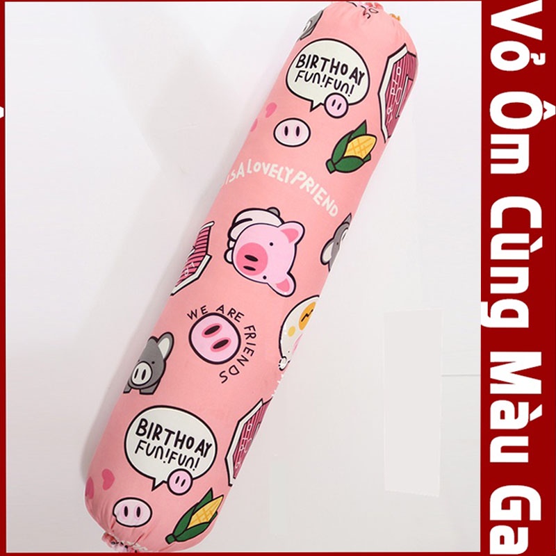 Vỏ gối ôm Cotton Poly cùng một màu với ga trải giường Cotton Poly trong bộ ga khách đặt