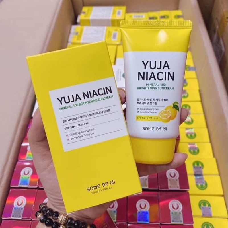 Kem Chống Nắng Some By Mi Yuja Niacin Mineral 100 Brightening Suncream SPF 50+ / PA++++ 50ml