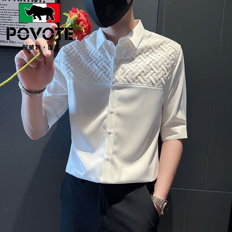 Áo Sơ Mi Ngắn Tay Thời Trang Cao Cấp Cho Nam