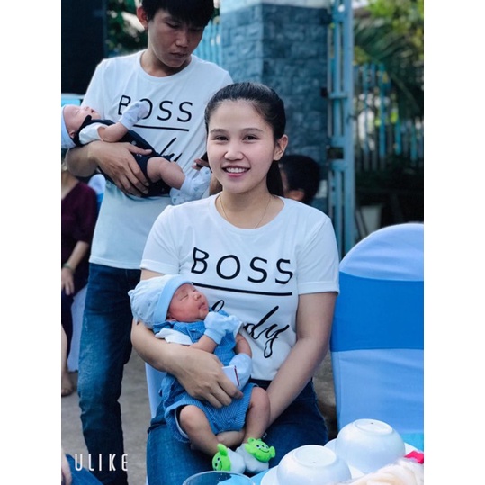 Áo Gia Đình Familylove - Mẫu áo gia đình Boss Man - Boss Lady - Mini Boss Dễ Thương Chất Liệu Cotton 100% Cao Cấp