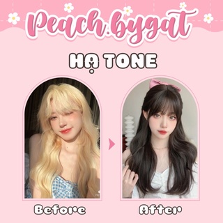 Thuốc HẠ TONE tóc, Hạ nền tóc không khô xơ tóc của Peachbygat , Peach bygat
