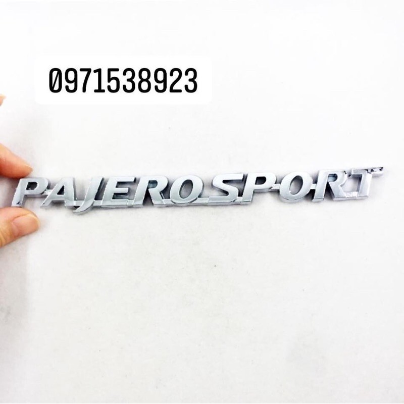 Logo chữ dán Mitsubishi Pajero Sport dán đuôi xe