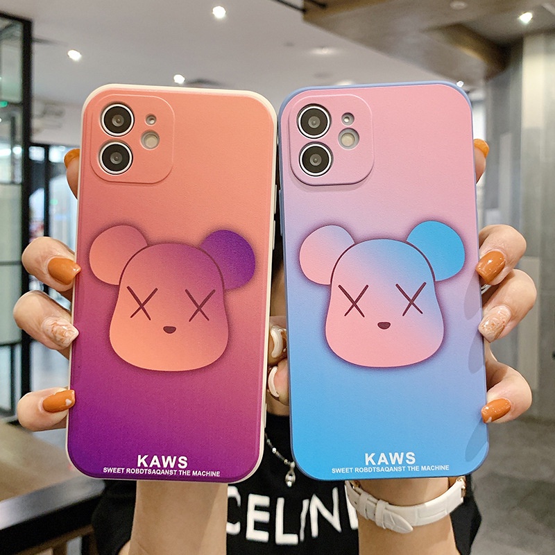 Ốp lưng iphone kaws cạnh vuông TPU 6 6plus 6s 6splus 7 7plus 8 8plus x xr xs 11 12 pro max plus promax