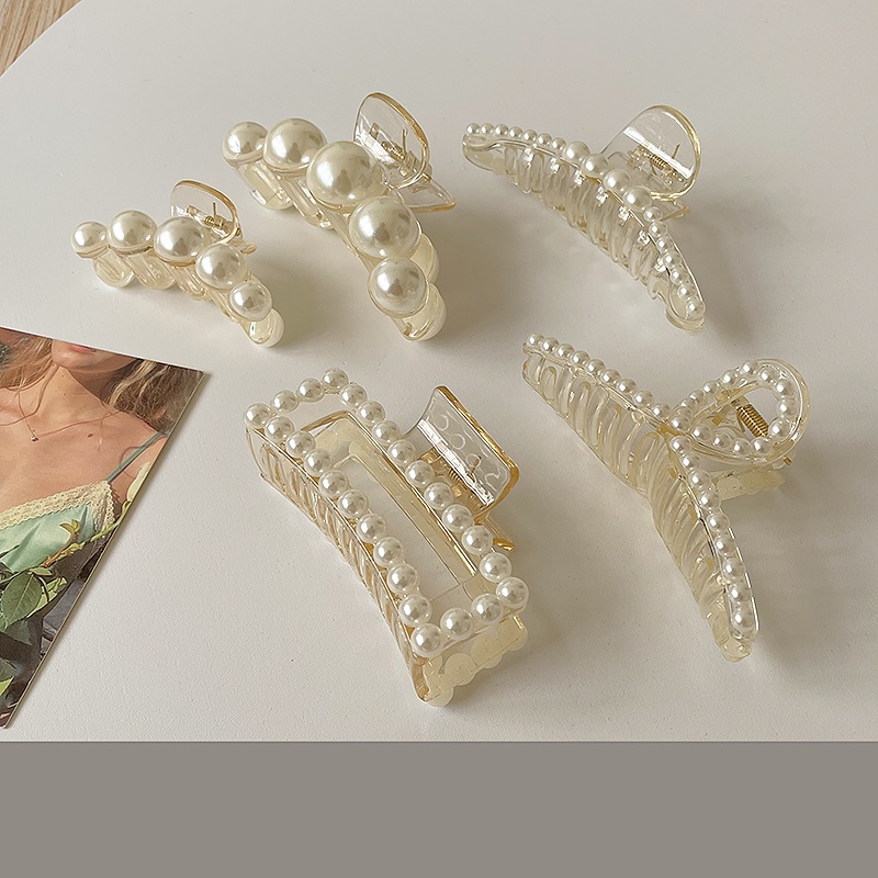 Kẹp tóc, kẹp càng cua đính hạt hàng chuẩn----Loại đep----