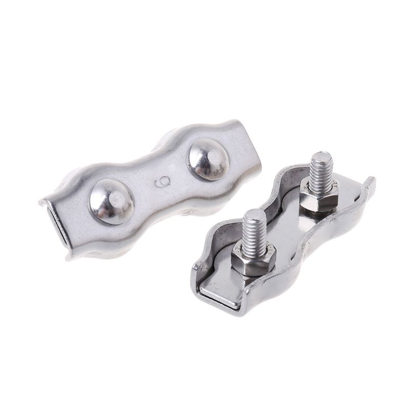 Bộ 2 Kẹp Dây Cáp Bằng Thép Không Gỉ 2mm 3mm