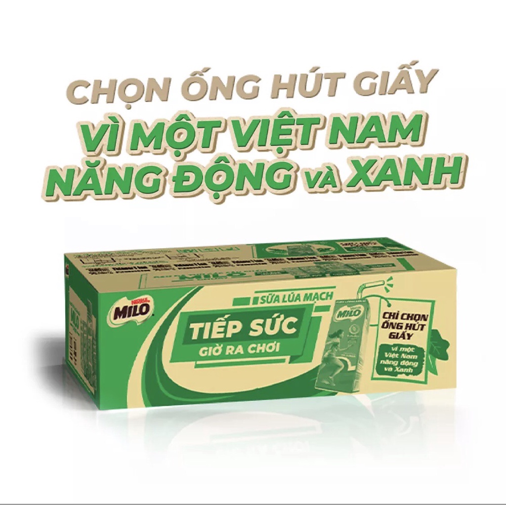 [HSD T1-2024] Thùng 48 Hộp Sữa Lúa Mạch Milo Active Go 180ml.