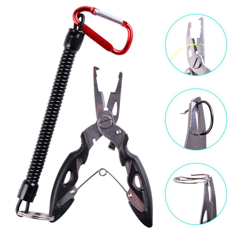1 Kéo cắt dây câu cá mini đa năng màu đen