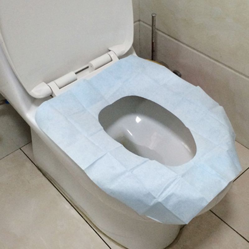 ✿ Vỏ Bọc Bệ Ngồi Toilet Bằng Vải Không Dệt Dùng Một Lần Tiện Lợi Dành Cho Đi Du Lịch