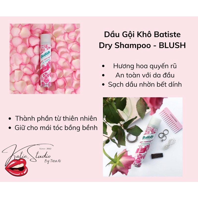 Dầu gội khô Batiste - sạch dầu phồng tóc