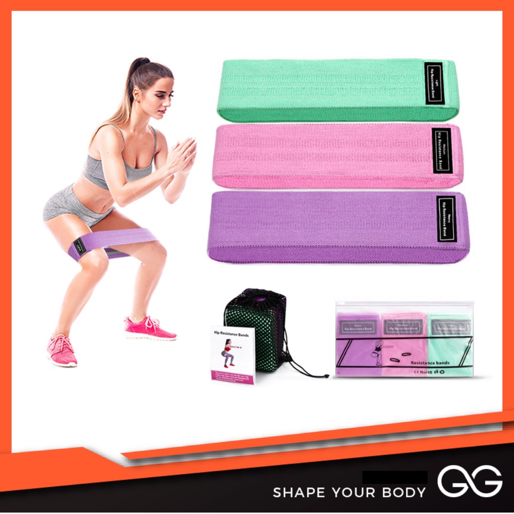 Dây Miniband Tập Mông, Chân, Đùi, Band Kháng Lực, Dây Cao Su, Power Band Tập Gym Yoga Cao Cấp Chính Hãng