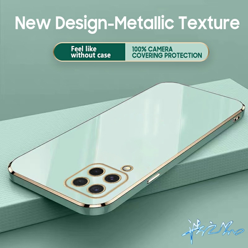 Ốp Điện Thoại Silicone Mềm Bảo Vệ Ống Kính 5 Màu Tùy Chọn Cho Samsung A12 M12 A22 A42 5G