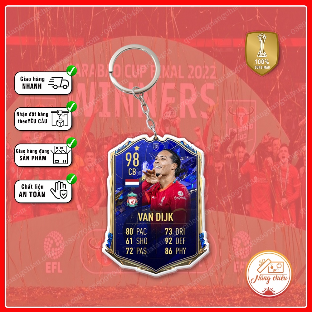 Móc khóa thẻ CLB Liverpool Season 2022-2023   - Thiết kế với mọi cầu thủ