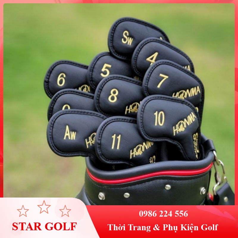 Cover gậy golf bọc đầu gậy sắt da PU chống trầy xước bụi bẩn bản cao cấp BD015 [Star_Golf]