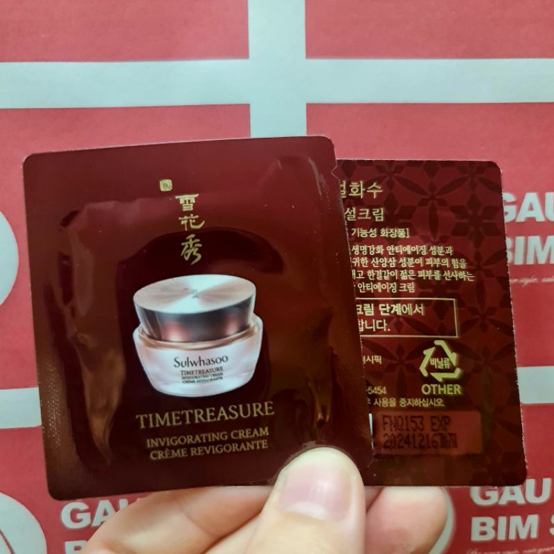 Kem mặt thông đỏ giảm thiểu các dấu hiệu lão hóa Sulwhasoo Timetreasure Invigorating Cream