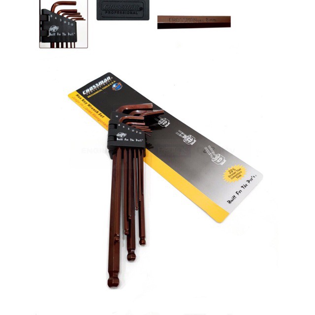 Bộ Lục Giác Đầu Bi CROSSMAN Siêu Cứng ( 9 CÁI )