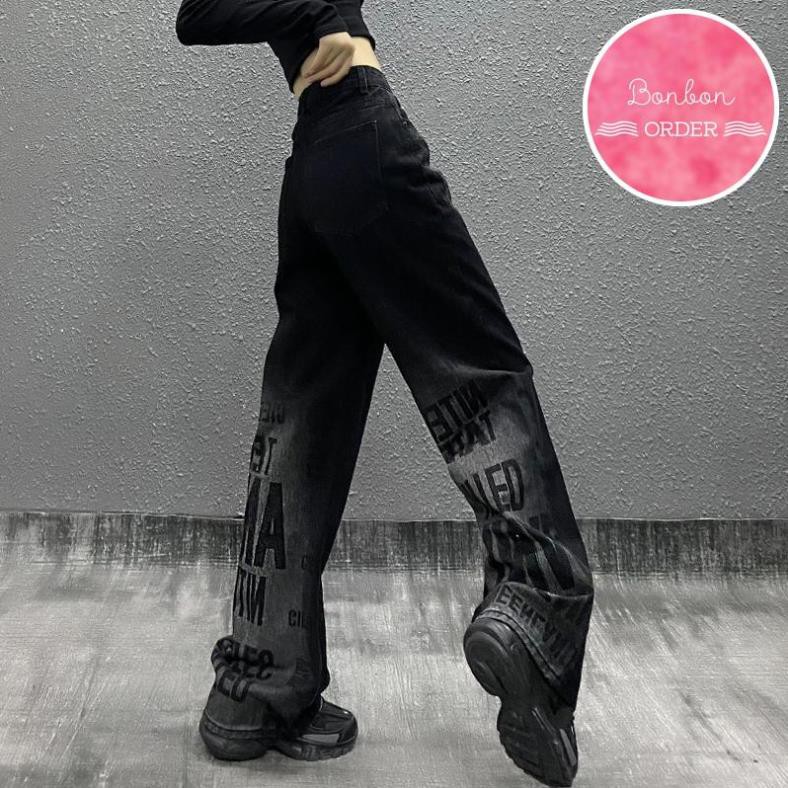 QUẦN JEAN ULZZANG ỐNG RỘNG MÀU LOANG -