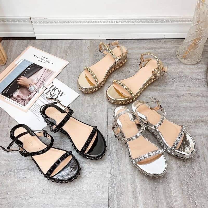 Sandal xuồng 2 quai đinh MAILIAA đế 5 phân dễ đi