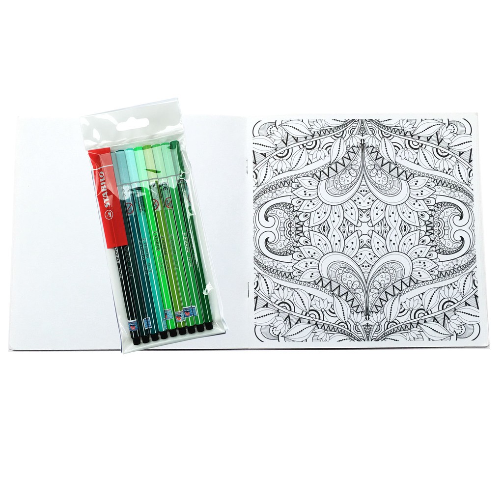 Bộ 9 bút lông STABILO Pen68 1.0mm (xanh lá)