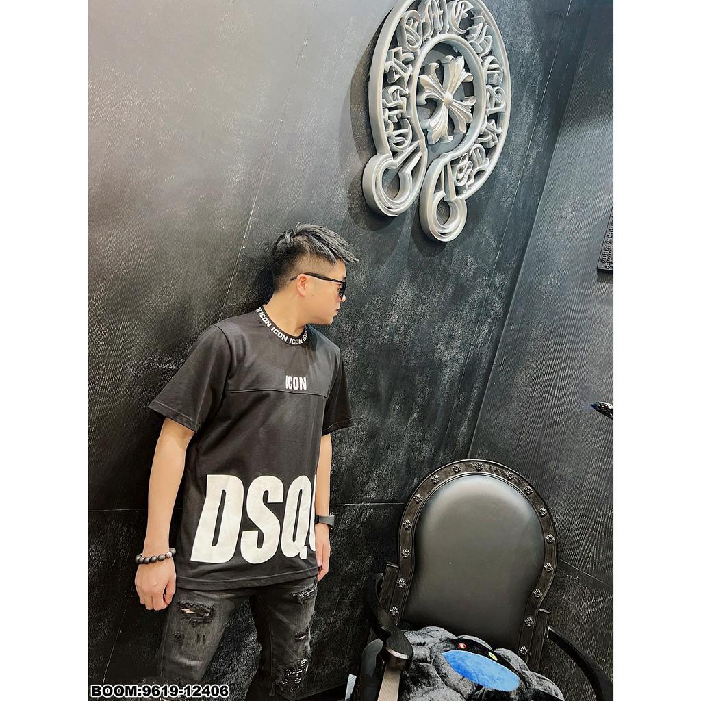 Hot Áo T-shit Dsquared2 DSQU Icon viền cổ LA on web chất cotton cao cấp 100%.