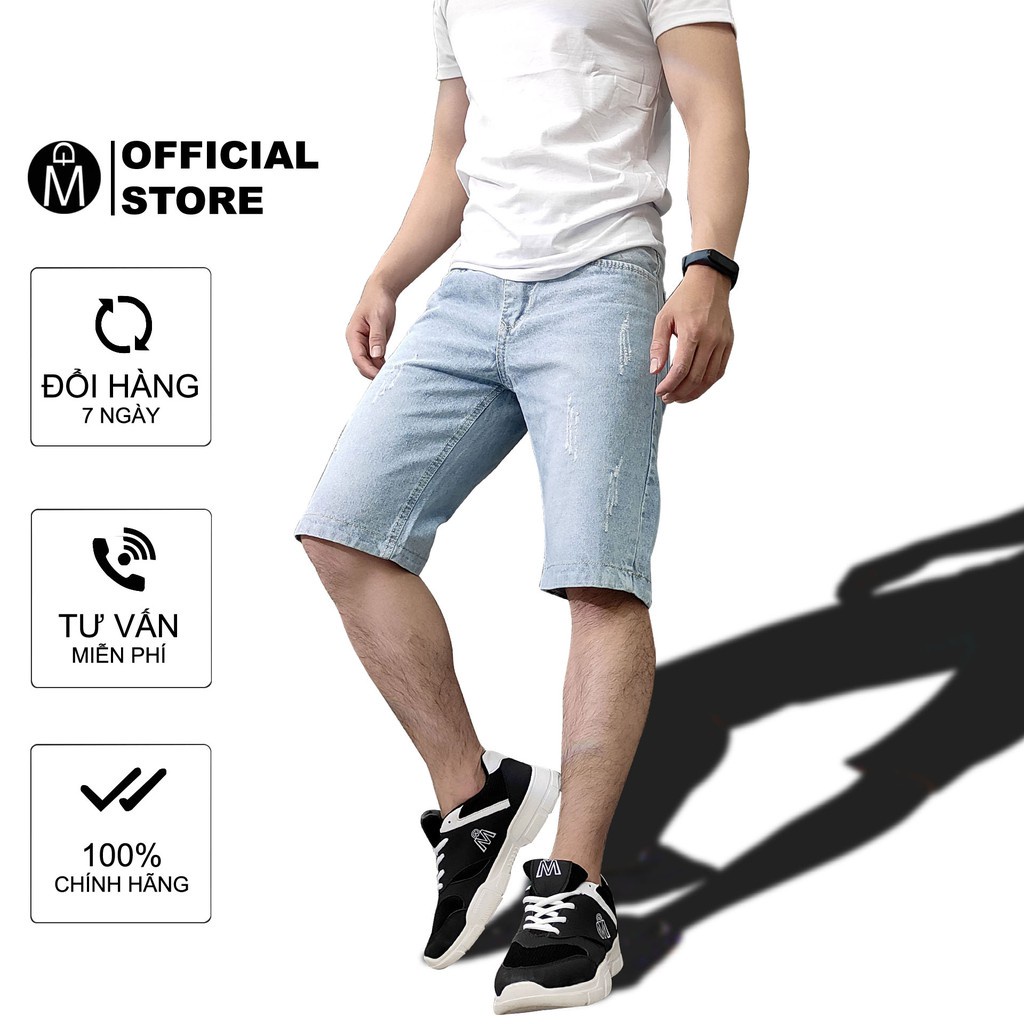 Quần short jean nam MĐ Q414 xanh bạc - HÀNG MỚI VỀ Đẹp