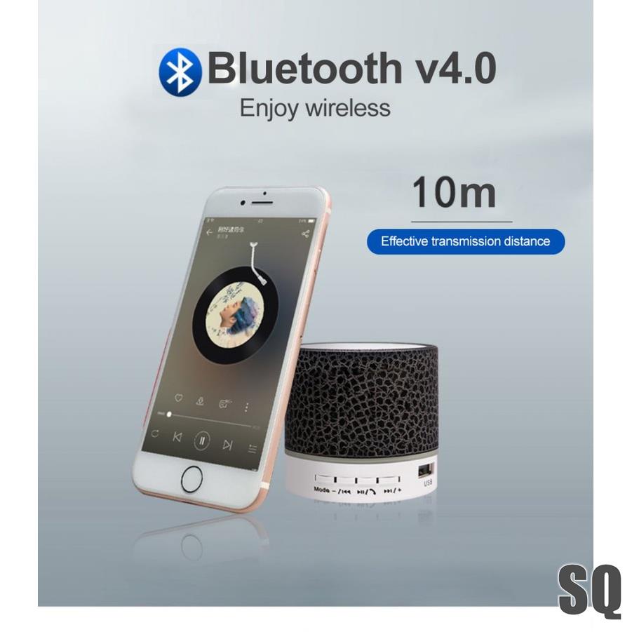 Loa bluetooth A9 không dây nhỏ gọn có đèn led hỗ trợ thẻ nhớ TF dành cho xe hơi