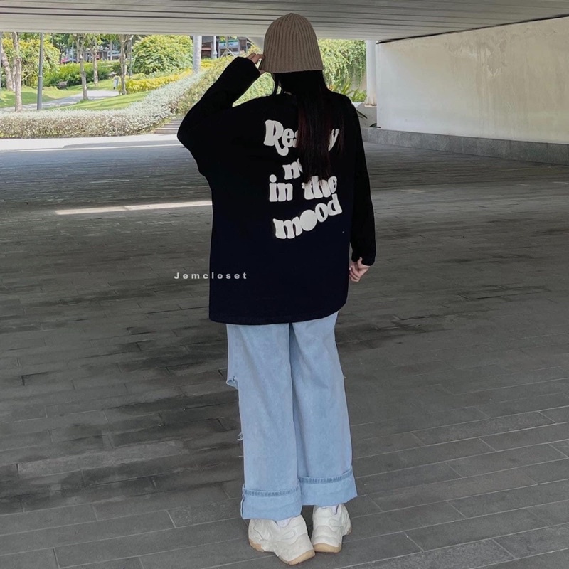 Áo nỉ cổ tròn CHECK REALLY in 2 mặt TTA877