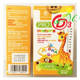 Pro D3 Maxbone - Giúp bổ sung vitamin D3 cho trẻ, giúp trẻ hấp thu canxi tốt hơn