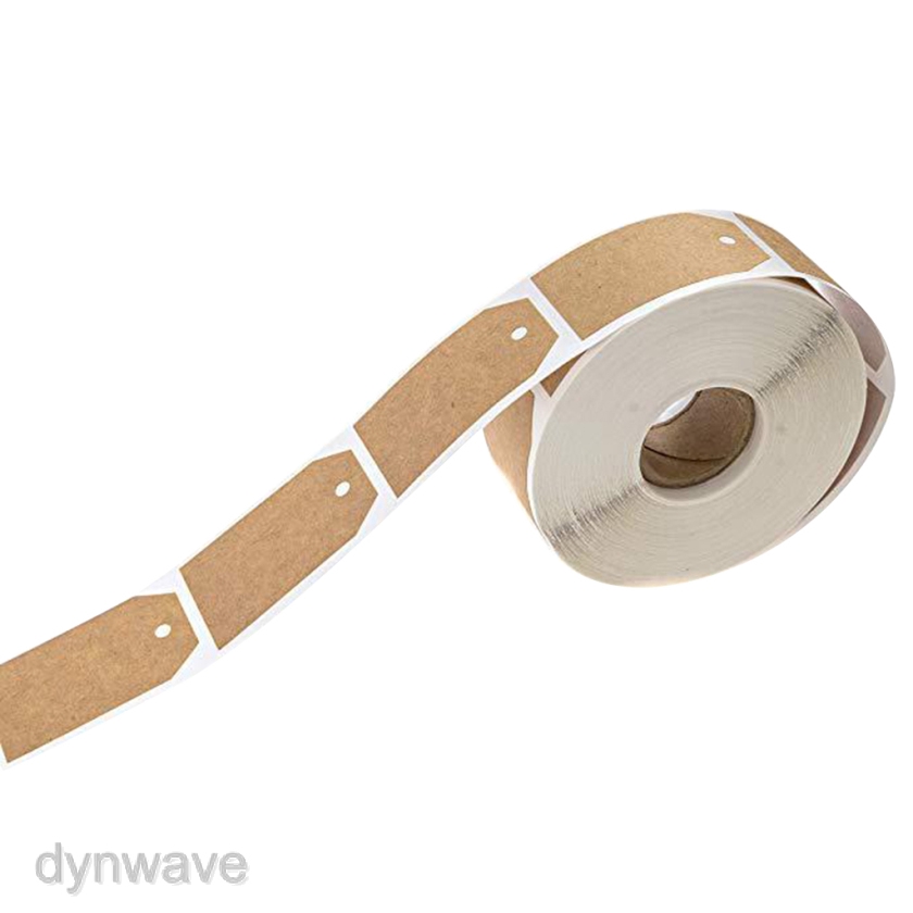 Set 300 Nhãn Dán Giấy Kraft Nâu Tự Nhiên 1.2x2 &quot;Dùng Trang Trí Quà Tặng