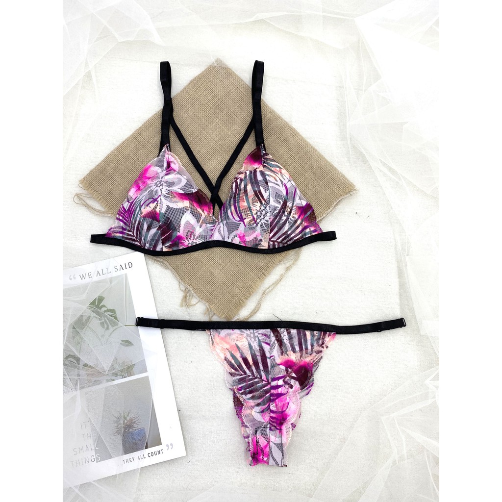 Đồ lót nữ sexy màu sắc độc đáo nguyên set gồm áo + quần BRAHY 108